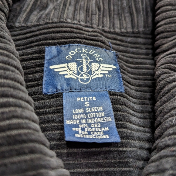 Vintage Dockers long sleeve corduroy 100% cotton Zip up Jacket slightly cropped - Picture 5 of 8